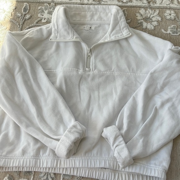 Garage 1/4 Zip Cropped Crew Neck - Picture 2 of 3